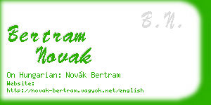 bertram novak business card
